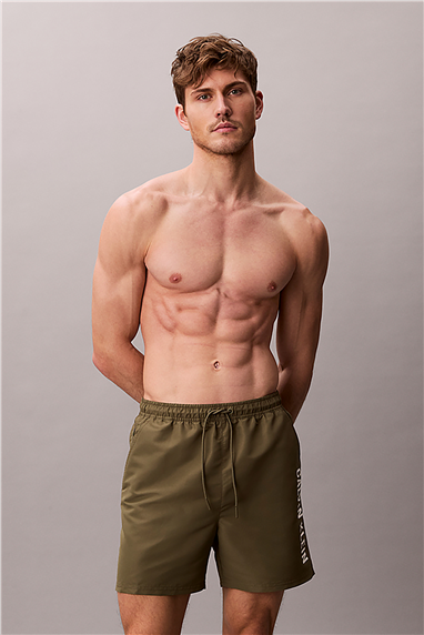 Calvin Klein Medium Drawstring Erkek Şort Mayo Beyaz