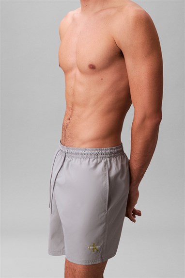Calvin Klein Medium Drawstring Wa Erkek Şort Mayo Gri