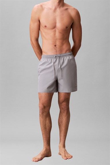 Calvin Klein Medium Drawstring Wa Erkek Şort Mayo Gri