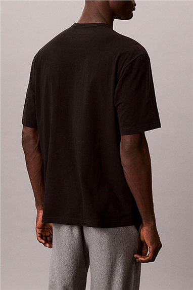 Calvin Klein Monogram S/S Crew Ne Erkek Pijama Üstü Siyah