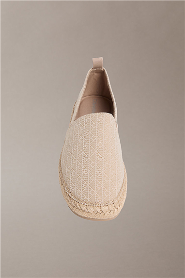 Calvin Klein Oblique Espadrille A Kadın Espadril Bej