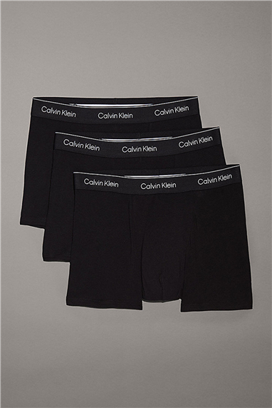 Calvin Klein Relaxed Fit Trunk 3PK Erkek 3lü Boxer Siyah