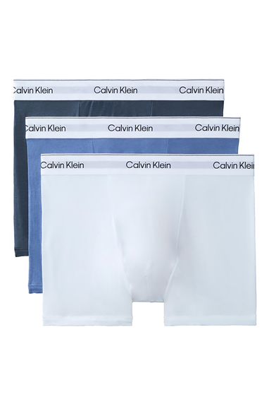 Calvin Klein Relaxed Fit Trunk 3PK Erkek 3lü Boxer Mavi