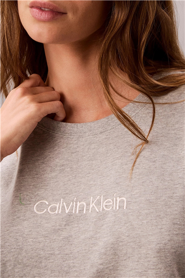 Calvin Klein Relaxed Tee Kadın Pijama Üstü Gri