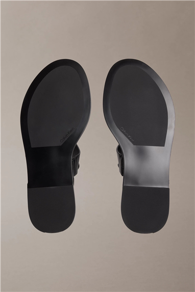 Calvin Klein Round Flat Sndl Thon Kadın Sandalet Siyah