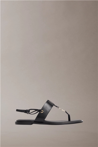 Calvin Klein Round Flat Sndl Thon Kadın Sandalet Siyah
