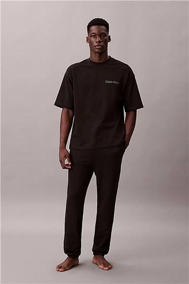 Calvin Klein S/S Crew Neck Erkek Pijama Üstü Siyah