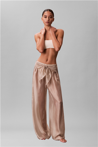 Calvin Klein Tie Pant Kadın Plaj Pantolonu Bej