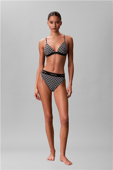 Calvin Klein Triangle Kadın Bikini Üstü Siyah
