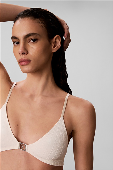 Calvin Klein Unlined Triangle Kadın Sütyen Beyaz