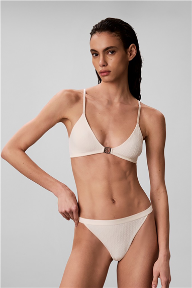 Calvin Klein Unlined Triangle Kadın Sütyen Beyaz