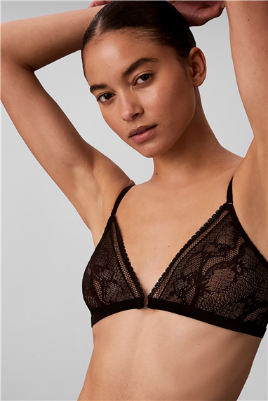 Calvin Klein Unlined Triangle Kadın Sütyen Siyah