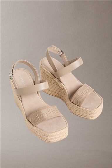 Calvin Klein Wedge Espad 70 Webbi Kadın Espadril Gri