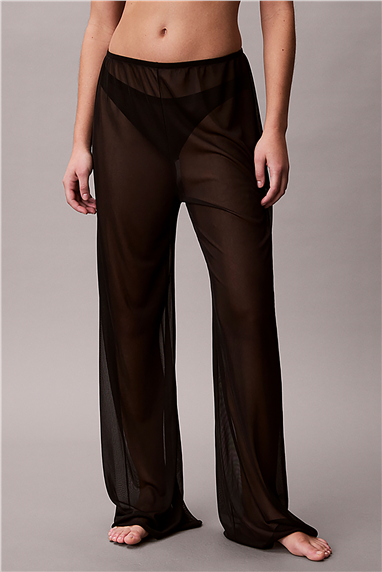 Calvin Klein Wide Leg Pant Kadın Plaj Pantolonu Siyah