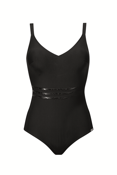 Charmline G-Charmline Sculpted Black Kadın Mayo