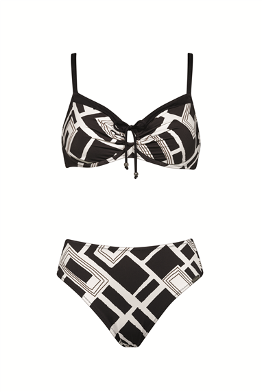 Charmline V-Charmline Graphic Frame Kadın Bikini Takımı Siyah