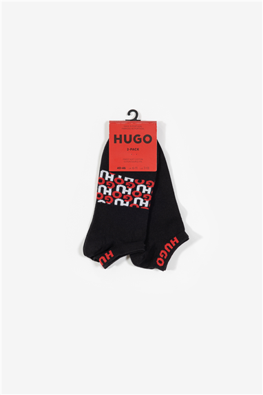 Hugo Logo Erkek 2li Çorap