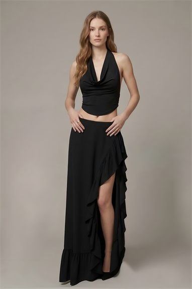 Lalamia Kadın Jarse Askılı Elbise