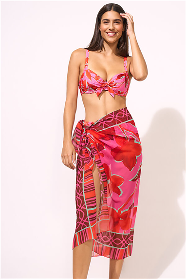 Lidea Kadın G-Lidea Fused Florals Pareo