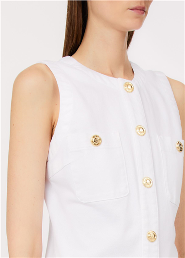 Liu Jo Abito Button Kadın Kot Elbise