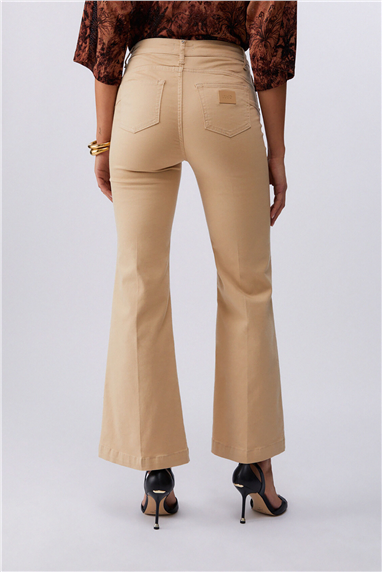 Liu Jo B.Up Flare Jewel H.W. Kadın Pantolon Bej