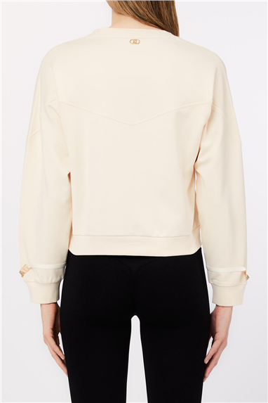 Liu Jo Ecs Felpa Chiusa Kadın Bisiklet Yaka Sweatshirt