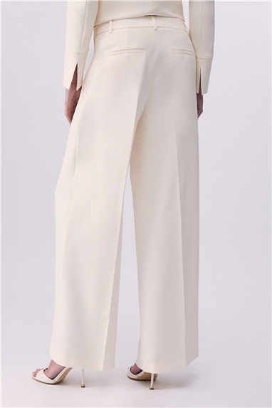 Liu Jo Ecs Pant.Ts Lungo Kadın Pantolon Krem