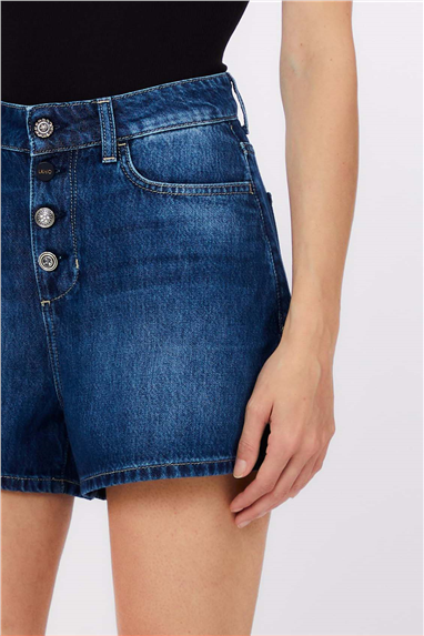 Liu Jo Ecs Short Bottoni Kadın Jean Pantolon