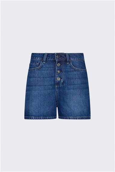 Liu Jo Ecs Short Bottoni Kadın Jean Pantolon