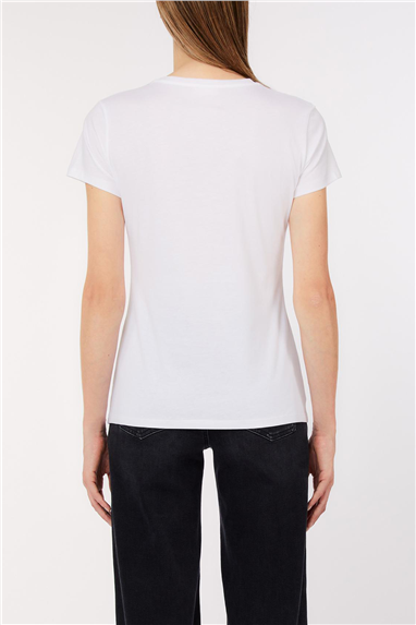 Liu Jo Ecs T-Shirt Moda M/C Kadın Bisiklet Yaka T-Shirt