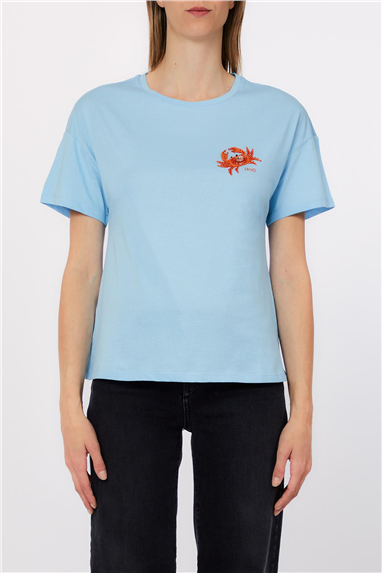 Liu Jo Ecs T-Shirt Moda M/C Kadın Bisiklet Yaka T-Shirt