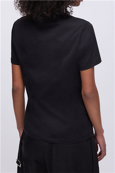 Liu Jo Ecs T-Shirt Moda M/C Kadın Bisiklet Yaka T-Shirt Çok Renkli