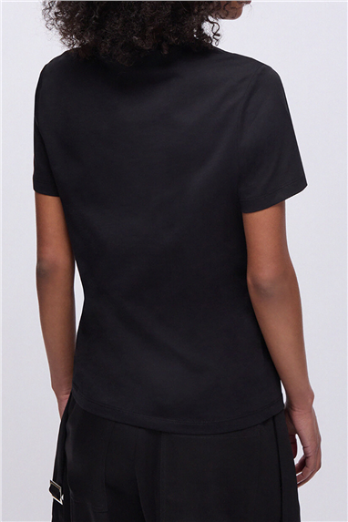 Liu Jo Ecs T-Shirt Moda M/C Kadın Bisiklet Yaka T-Shirt Çok Renkli