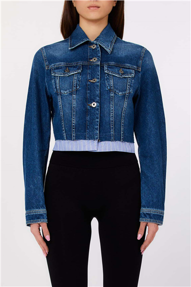 Liu Jo Giubbino Mix Kadın Kot Mont