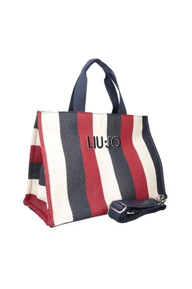 Liu Jo L Tote Striped Canvas Kadın Omuz Çantası