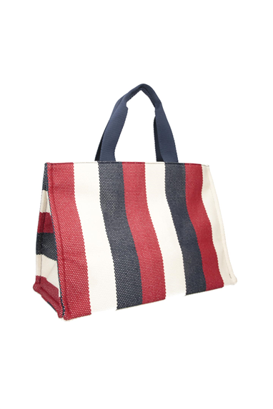 Liu Jo L Tote Striped Canvas Kadın Omuz Çantası