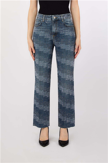 Liu Jo Pant.Straight Fit Hw Kadın Jean Pantolon