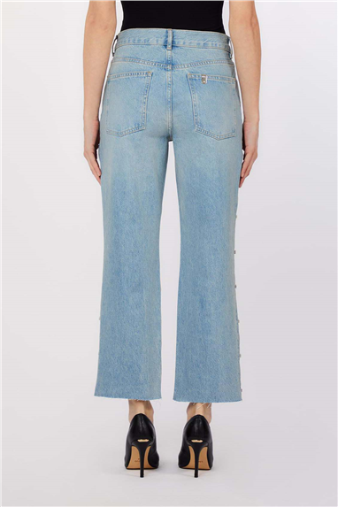 Liu Jo Pant. Straight Split Kadın Jean Pantolon