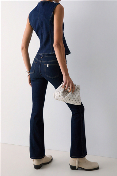 Liu Jo Pant. Boot Cut Belt H.W. Kadın Jean Pantolon Çok Renkli