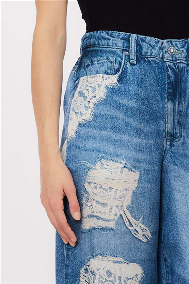 Liu Jo Pant.Flare Digital H.W. Kadın Jean Pantolon