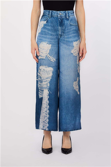 Liu Jo Pant.Flare Digital H.W. Kadın Jean Pantolon