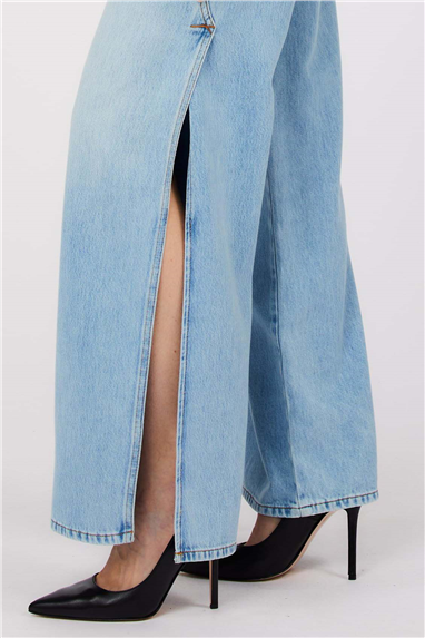 Liu Jo Pant.Midi Flare Split Reg.W. Kadın Jean Pantolon