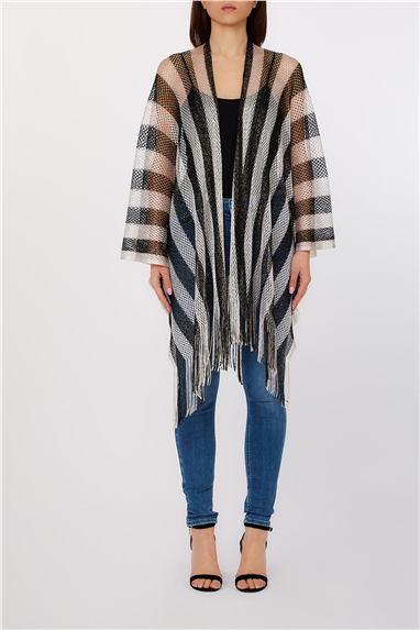 Liu Jo Rete Righe Kadın Panço