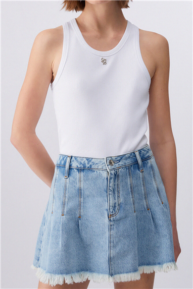 Liu Jo T-Shirt Moda S/M Kadın Bisiklet Yaka T-Shirt Beyaz