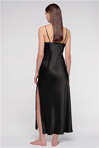 Luna di Seta Basic Seduction Negligee Kadın Gecelik Siyah