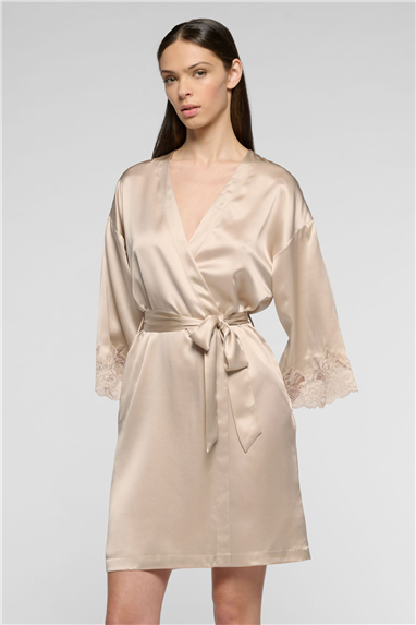Luna di Seta Lace Seduction Kimono Kadın Kimono Kırmızı