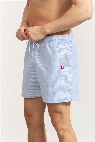 Tommy Hilfiger Medium Drawstring Stripe Erkek Şort Mayo