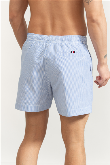 Tommy Hilfiger Medium Drawstring Stripe Erkek Şort Mayo