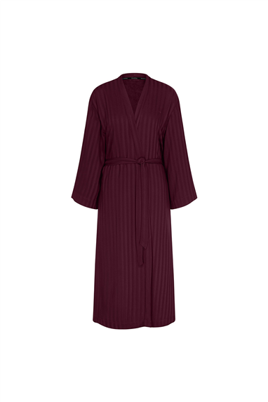 Triumph Amourette Jacquard Long Robe Kadın Sabahlık Bordo