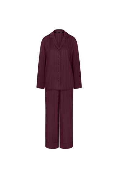 Triumph Amourette Jacquard PW Kadın Pijama Takımı Bordo
